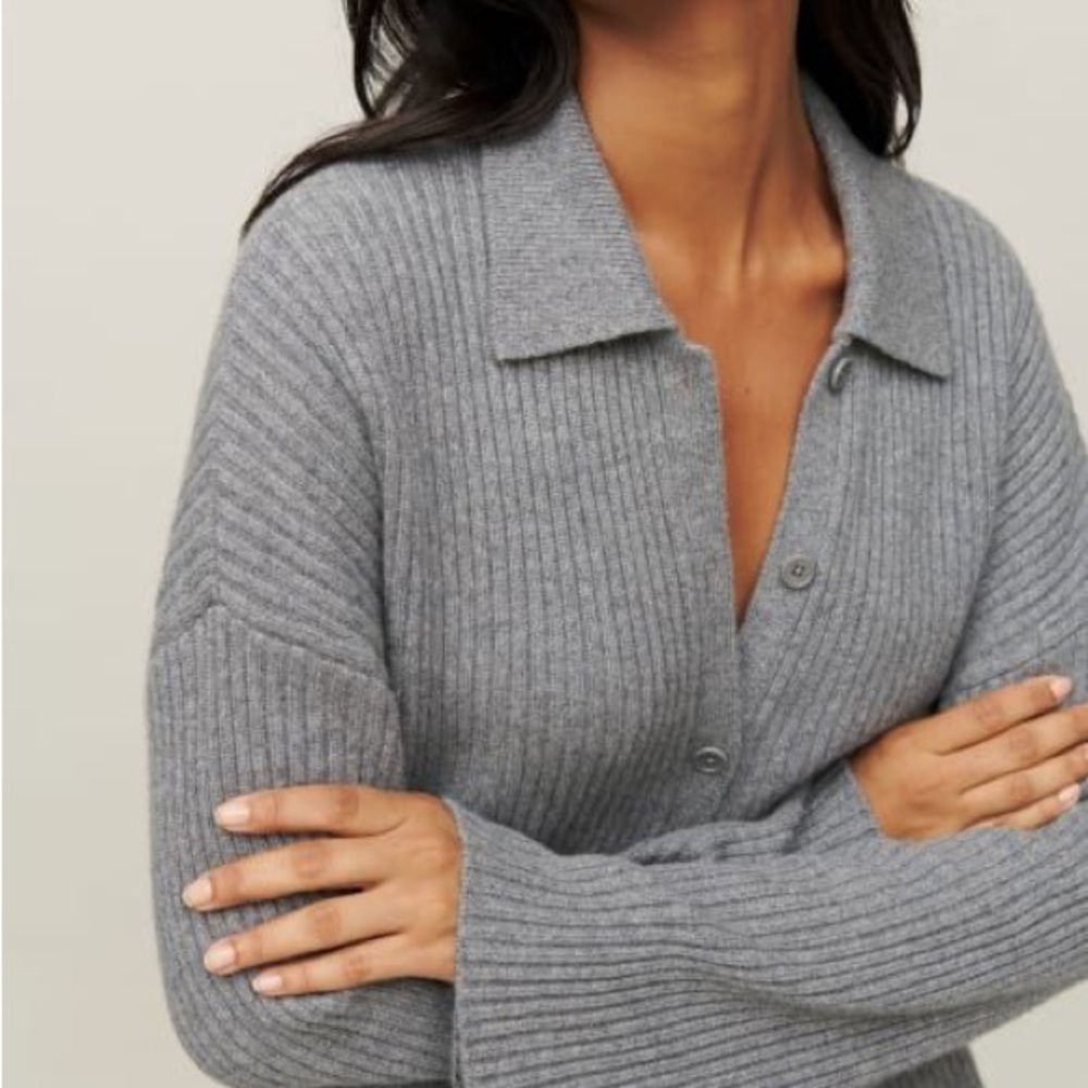 Reformation Fantino Cashmere Collard Cardigan